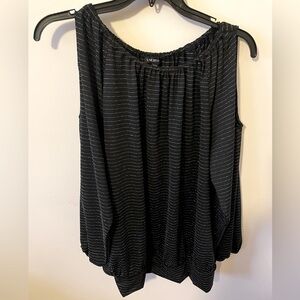 Lane Bryant Black & Silver Blouse 18/20